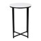 Flash Furniture Round White End Table with Matte Black Frame NAN-JH-1787ET-BK-GG - alternate 6